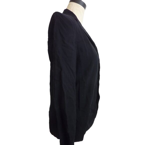 Banana Republic Wool Jacket Hook Eye Closures Black Size 2 - Picture 2 of 6
